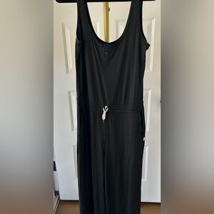 Vuori Black Drawstring Jumpsuit